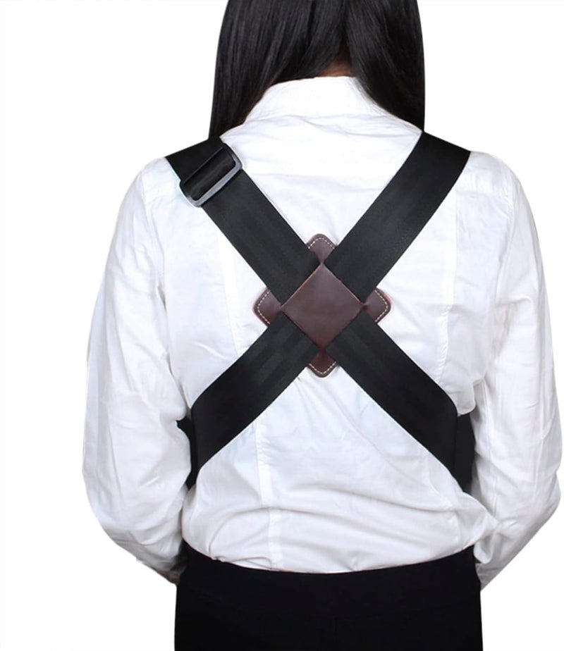 IPENNY Adjustable African Djembe Drum Strap, Double Shoulder Harness with Padded Straps & Leather-Nylon, Comfortable Secure Fit Instrument Belt for Percussion Players - Image 1